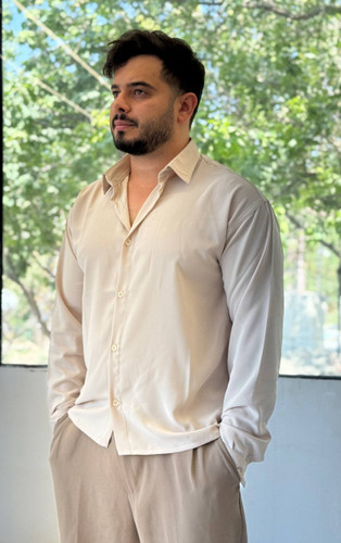 پیراهن باکسی آستین بلند